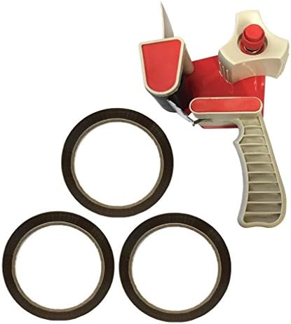3 Rolls PLUS Dispenser Gun. 3 Rolls of Brown Parcel tape (48mm x 66M) Plus Dispenser Gun.