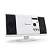 Produktbild auna MCD-82 • Kompaktanlage • Stereoanlage • Microanlage • CD- / DVD-Player • MP3-fähiger USB-Port • SD-Slot • LCD-Display • UKW Tuner • 50 Senderspeicher • auch zur Wandmontage • Fernbedienung • weiß