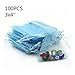 Produktbild Wadoy 100 Stücke 3 x 4 Zoll Kordelzug Organza Geschenktüten Schmuckverpackung Beutel Geschenktüten für Hochzeitsfest TheBigThumb