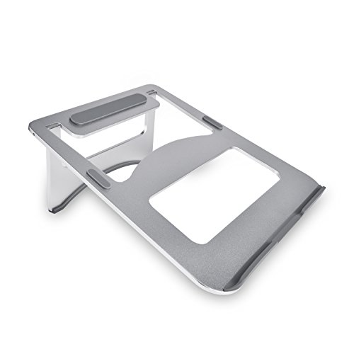 Paragala Universal Aluminium Laptop Ständer Ergonomischer Komfortabler Notebook Halterung Leichtklapp Computer Halter für Laptop Notizbuch iPad Tablet und Mehr (Silber)
