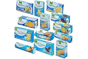 SNACKIFY Gullon Sugar Free & No Added Sugar Big Selections 13 Healthy Biscuits 3.2kg, Diabetic Friendly Cookies | Mixed Selection Biscuits Assorted | Luxury & Delicious Biscuits Hamper