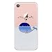 Produktbild iPhone 7 Hülle, UCMDA Transparent Weiche Silikon TPU in Einzigartigem Design Hülle Case, Ultra Dünn Kratzfeste and Schützt vor Schmutz Schutzhülle Handyhülle für iPhone 7 (4,7 Zoll) - Blauwal