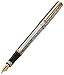 Price comparison product image Xezo Legionnaire 18-Karat Gold, Platinum Plated FINE-Point Fountain Pen, Art Nouveau Style, Diamond-Cut and Finely Hand-Etched (Legionnaire F-2)