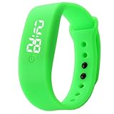 Kolylong Unisex Gummi LED Datum Digital Sport Armband Kolylong Green