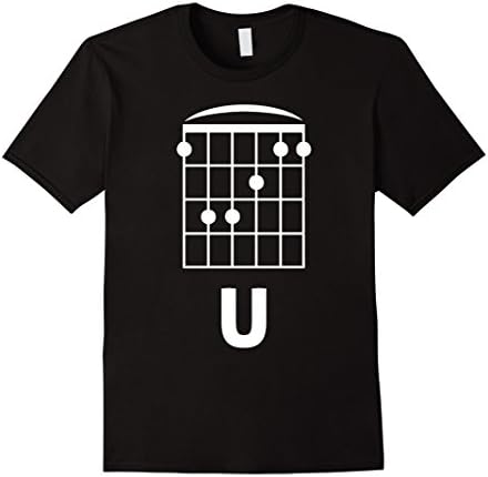 Men's Guitarist T-Shirt F Chord Funny Guitar Tee Medium Black