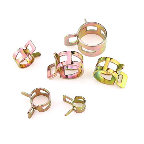 hilitchi 72 PCS Spring Band Typ ACTION Kraftstoff/Silikon Vakuum Schlauch Rohrschelle Niederdruck Air Clip Clamp (10 x 7 mm 10 mm 11 mm 14 mm 16 mm 17 mm) - 2