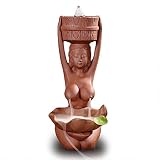 Más creativo regalo de cerámica quemador de incienso Cono de humo flujo de retorno pebetero Torre soporte, mujeres cerámica arte