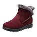 Produktbild Btruely Schuhe Damen Kurzschaft Stiefeletten Frauen Schneestiefel Groß Größe Freizeitschuhe Wildleder Booties Plus SAMT Warm Schneeschuhe