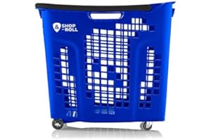 B BALSAT BALSAT Cesta de la Compra 71L - Gran Capacidad, Resistente, Ideal para Supermercados y Hogar (Azul)