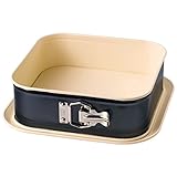 KAISER Springform quadratisch 24 x 24 cm Living sehr gute Antihaftbeschichtung attraktiver Zweifarben-Optik Auslaufschutz