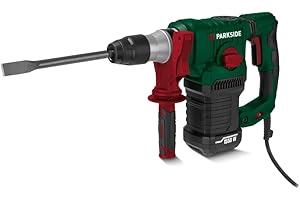 FITNMORE PARKSIDE PBH 1550 B2 - Martillo perforador y cincelador (5 J, 1550 W, con juego de brocas y cinceles, SDS-Plus)