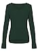 Produktbild ENVY BOUTIQUE NEU DAMEN STRICK V-AUSSCHNITT PULLOVER ZURÜCK DREHEN MANSCHETTE LANGÄRMELIG GESTRICKT PULLOVER - Jade, 38