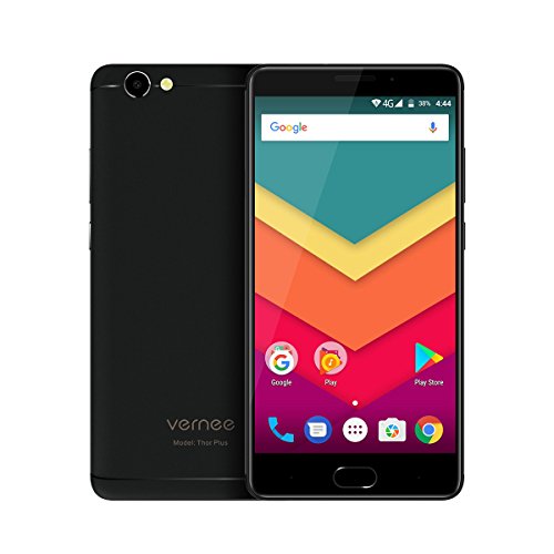 Telefono Cellulare in offerta,Vernee Thor Plus 4G Smartphone Sbloccato,Schermo AMOLED da 5.5 pollici,Octa Core 3GB+32GB Android 7.0 ,Dual Sim, Impronta Digitale,Batteria 6200mAh,Fotocamere 8MP+13MP(Nero)