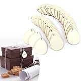 25 Wassertropfen Holz Anhänger Geschenkanhänger Namenskarte Basteln Hochzeit Party Deko Selbstgestalten