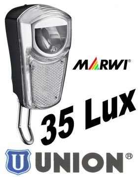 LED Scheinwerfer Union .053 mit Standlicht + Sensorschalter für Nabendynamo - 35 Lux