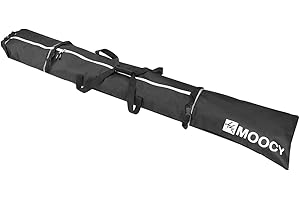MOPHOEXII MOOCY Ski Bag,Ski Bags for Air Travel,Unpadded Snow Ski Bags Fit Skis Up to 200cm,Ski Carrying Bag for Adults, and Children