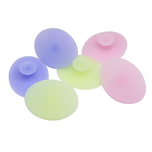 SelfTek 2 Pcs Silicone Facial Cleaning Brush Dirt Remover Deep Clean Face Random Color