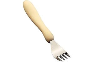 Homecraft AA5571 Caring Forchetta ergonomico per anziani / disabili, in acciaio inossidabile, Avorio, 1 pezzo