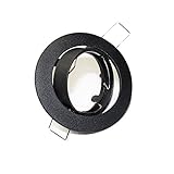 Material: aluminio ip 20 Wonderlamp W-E000023 Basic Basic - Foco empotrable redondo basculante 30º, color negro [Clase de eficiencia energética A+]