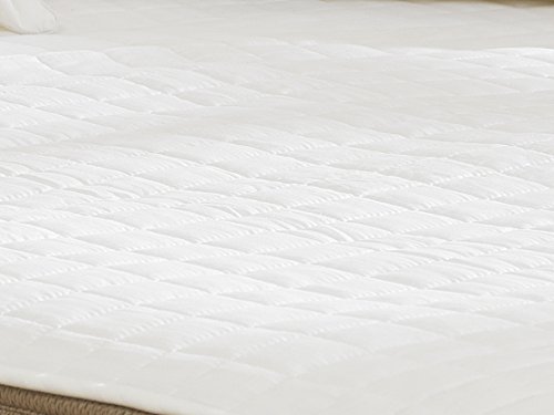 Premium Collection – 300 gsm Natürliche Baumwolle Satin Streifen Matratzenschoner, King Size - 2