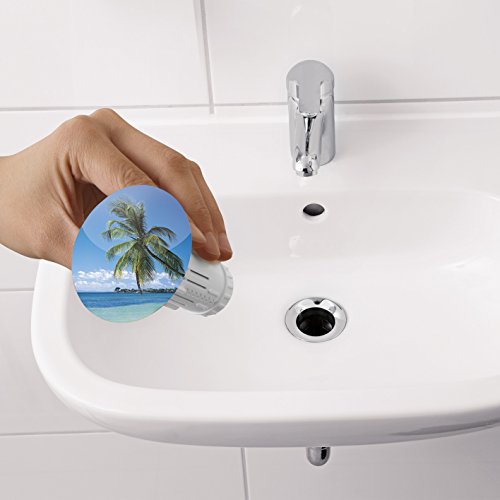 Abfluss-Fee Verschlussstopfen Design-Set weiß mit 3 Wechselkappen zum austauschen - 2