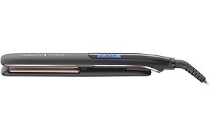 Remington Proluxe Ceramic Hair Straightener with Intelligent OPTIheat technology for heat where it matters - Pro+ setting at 185°C for healthier styling, 9 variable settings 150-230°C, S9100B