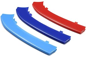 ‎ONTTO ontto Auto Nierenaufkleber Front Kühlergrill Zierleisten Schnalle Passt für BMW 2er F45 F46 2015-2018 Zubehör Grille Abdeckung Frontgrill Einsatz Trim Motorsport Dekoration Streifen-(12 Gitter)