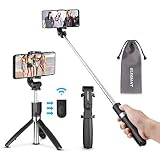 ELEGIANT Perche Selfie, Selfie Stick Bluetooth Trépied Bluetooth Bâton de Selfie Monopode Réglable Télescopique 3 en 1 Extensible de Poche 360° Rotation pour Iphone X 8 7 Samsung Sony Huawei