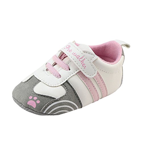 Amlaiworld_Primeros pasos Zapatos de Bebé, Zapatillas para Infantil Recién Niñas Niños 0-18 Mes (Tamaño:0-6Mes, Rosado)