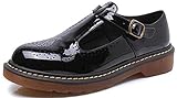  DADAWEN - Zapatos de Vestir Mujer, Color Negro, Talla 43 1/3