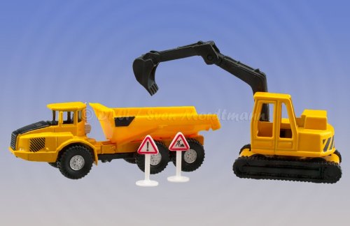 Preisvergleich Produktbild Siku 1648 - Dumper mit Bagger (farblich sortiert)