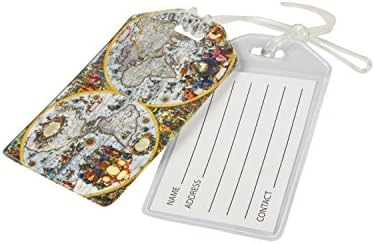 Antique World Map Travel Luggage Tag