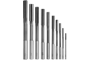 POWER TOOL Powertool HSS Reibahle, gerader Schaft, 10 Stück (3–12 mm), H7, langlebiges HSS Reibahlen-Set