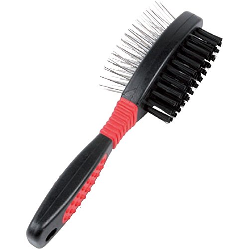 FUSSDOG Cepillo Doble Hierro y cerdas Anchas - Cepillos y peines para Perro