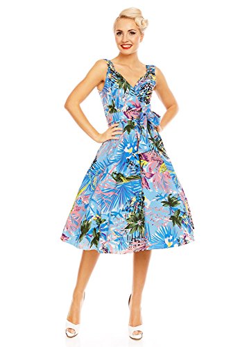 Looking Glam Retro Vintage Tropical Bird Summer 1452 Swing Dress |  Desertcart Aruba