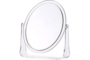 JKG® Magnifying Vanity Mirror With Stand - Small Cosmetic Makeup Bathroom Shaving Circle Mirror, Dressing Table Beauty & Travel Car Portable Double Sided Round Mirror
