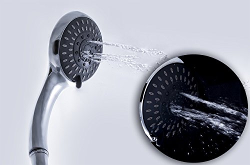 Duschhandbrause, Dusch Handbrause Duschkopf verchromt, hochwertig, extra leicht, 5 Dusch-Funktionen - 6