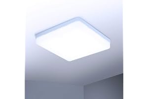 Yafido Plafon Led Techo 36W Lámpara de techo Moderna Plafón LED luz de techo Cuadrado delgada 3240lm Blanco frío 6500K para Dormitorio Cocina Sala de estar Comedor Balcón Pasillo