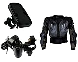 Auto Pearl Premium Quality Bike Accessories Combo of Waterproof Bikes/Bicycle Handlebar Mount Holder Case(Upto 5. 5 inches) For Cell Phone. & Premium Quality Bike USB Charger For Mobile/Tablet. & Fox Riding Gear Body Armor Protective Jacket For Bike - Black -Large. RS.2024 (49.00% Off) - Amazon