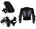 Auto Pearl Premium Quality Bike Accessories Combo of Waterproof Bikes/Bicycle Handlebar Mount Holder Case(Upto 5. 5 inches) For Cell Phone. & Premium Quality Bike USB Charger For Mobile/Tablet. & Fox Riding Gear Body Armor Protective Jacket For Bike - Black -Medium. RS.2024.00