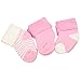 DDLBiz 3 Pair Cute Baby Girl Boy Kid Toddler Newborn Winter Keeping Warm Socks 0-3 years Anti-slip Sock Shoes (S, Pink)