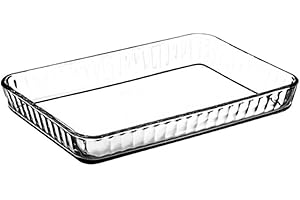 PASABAHCE 59204 BORCAM – Teglia da forno e Teglia da forno, rettangolare, in vetro, 40 x 27 cm