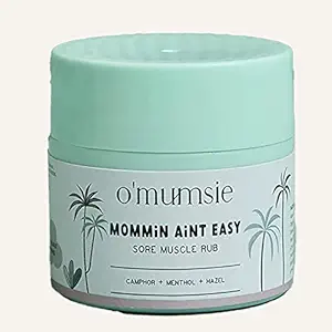 O'mumsie- Sore Muscle Rub For Pregnant & Post-partum Moms|Neck And Shoulder Rub| Relieve Muscles Cramps , Joints, Foot, Back, Arthritis Pains | Stress Relief| Pregnancy Safe Ingredients| 50 Gm