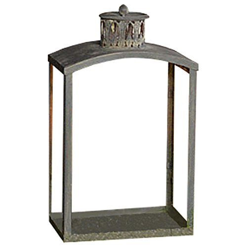 Farol portavelas candelabro vela Deco Retro Vintage Shabby Chic gris Patine