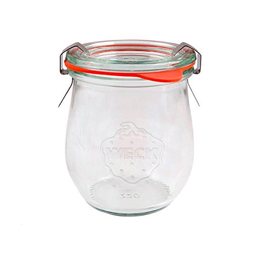 Viva Haushaltswaren – 6 x kleines Weckglas/Einmachglas 220 ml mit Deckel in in Tulpenform, leeres Rundrandglas zum Einkochen – als Vorspeisenglas, Dessertglas (inkl. Klammern, Ringen & Trichter) - 2
