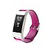 Produktbild Fitbit Charge 2 Armband Leder Gliederarmband Pinhen Charge 2 Double Buckle Cuff Lederarmband Bracelet für Fitbit Charge 2 (Rose)