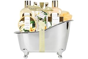 SPA LUXETIQUE - Set de Belleza para Mujer 8 piezas Regalo de Cumpleaños Set de Baño Perfumado de Vainilla con Bañera Deco, Set de Spa, Set de Bienestar para Mujer