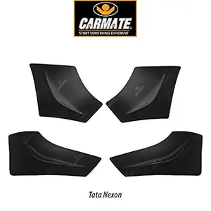 CARMATE Customized Black Car Bumper Scratch Protector for Tata Nexon - Set of 4