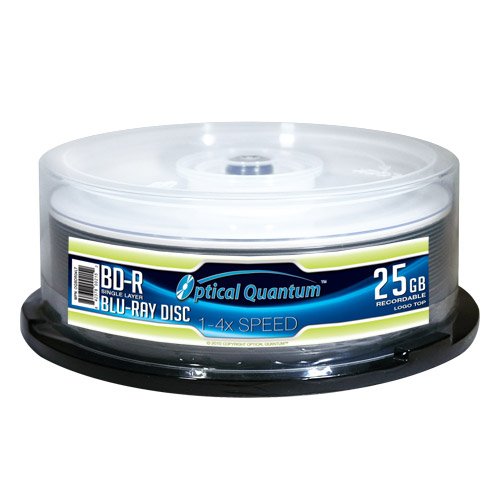 Optical Quantum OQBDR04LT-25 Disco BLU-Ray Lectura/Escritura (BD) BD-R 25 GB 25 Pieza(s) - BD-RE vírgenes (BD-R, 25 GB, 120 mm, 4X, 4X, Caja para Pastel)
