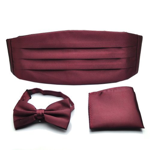 Preisvergleich Produktbild PenSeeHerren Kummerbund, Einfarbig Rot Wine Red